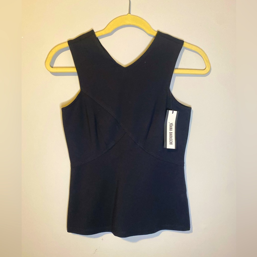 Yoana Baraschi black zip down top XS